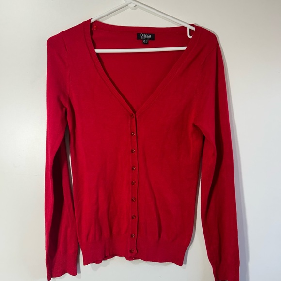 BLANCO TRICOT RED CARDIGAN IN SIZE XS - Picture 6 of 7